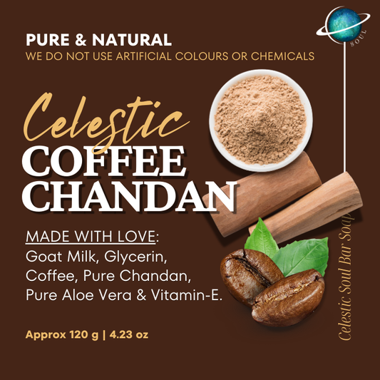 Celestic CoffeeChandan Soap – Energise & Purify with Coffee and Sandalwood