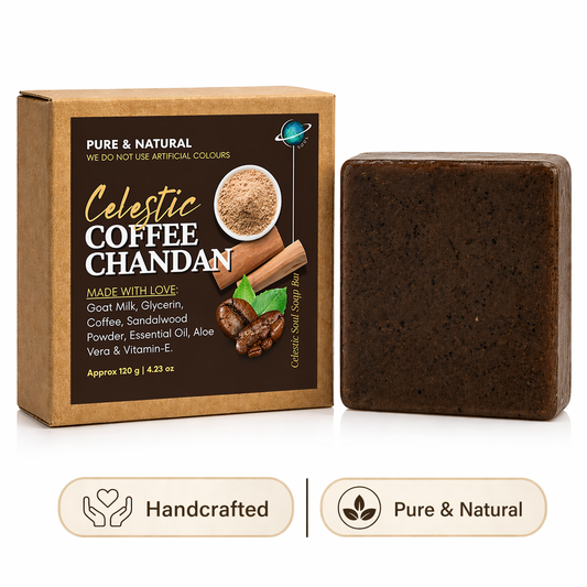 Coffee Chandan Soap - Sandalwood Coffee Soap Bar | Natural Handmade Organic Goat Milk Soap Bar