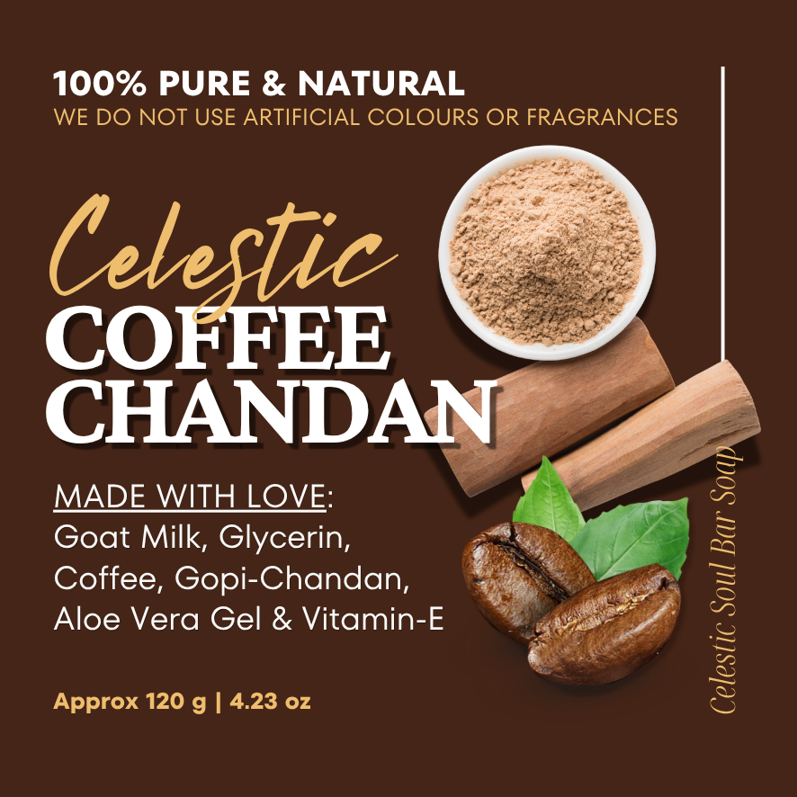 Celestic CoffeeChandan Soap – Energise & Purify with Coffee and Sandalwood