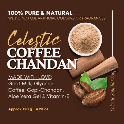 Celestic CoffeeChandan Soap – Energise & Purify with Coffee and Sandalwood