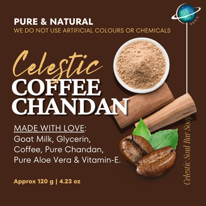 Celestic CoffeeChandan Soap – Energise & Purify with Coffee and Sandalwood