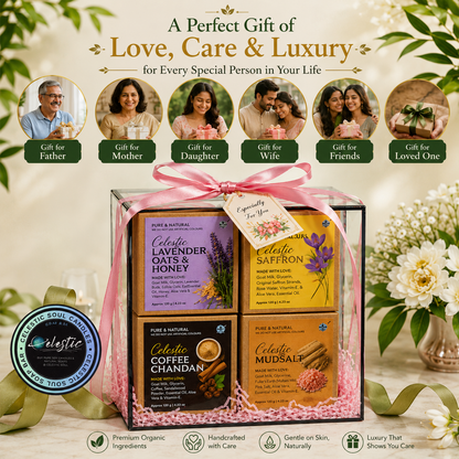 Pack of 4 Natural Handmade Soaps Gift Set | Skincare Gift Set | Premium Organic Soap Gift Pack