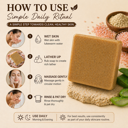 MudSalt Soap - A Detan Soap Bar | Fuller's Earth (Multani Mitti), Himalayan Salt & Goat Milk Acne Soap | Natural Detan Soap Bar