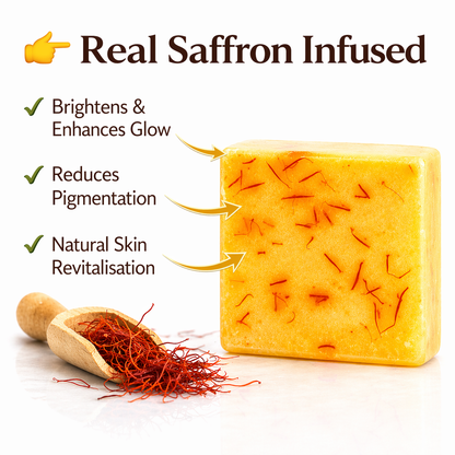 Premium Saffron Soap Organic Kesar Soap Natural Soap – Handcrafted Organic Goat Milk Soap Bar