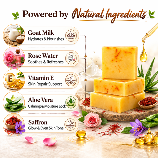 Premium Saffron Soap – Handcrafted Organic Goat Milk Base Saffron Soap Bar