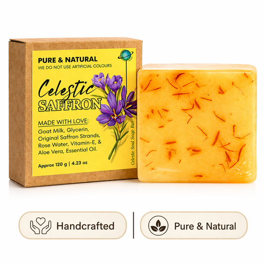 Premium Saffron Soap – Handcrafted Organic Goat Milk Base Saffron Soap Bar