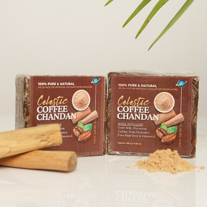 Celestic CoffeeChandan Soap – Energise & Purify with Coffee and Sandalwood