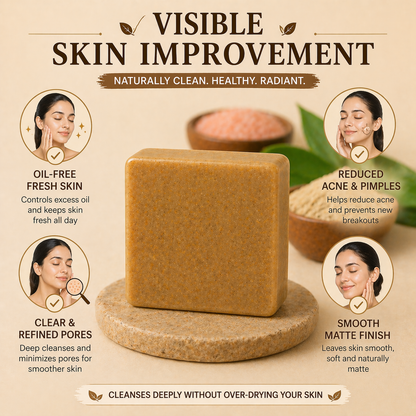 MudSalt Soap - A Detan Soap Bar | Fuller's Earth (Multani Mitti), Himalayan Salt & Goat Milk Acne Soap | Natural Detan Soap Bar