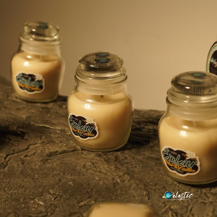 EMLOUR - Premium Amber and Vanilla Blended 100% Soy Wax Candles